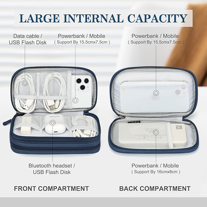 FYY Electronic Organizer, Travel Cable Organizer Bag Pouch Accessories Carry - Image 3