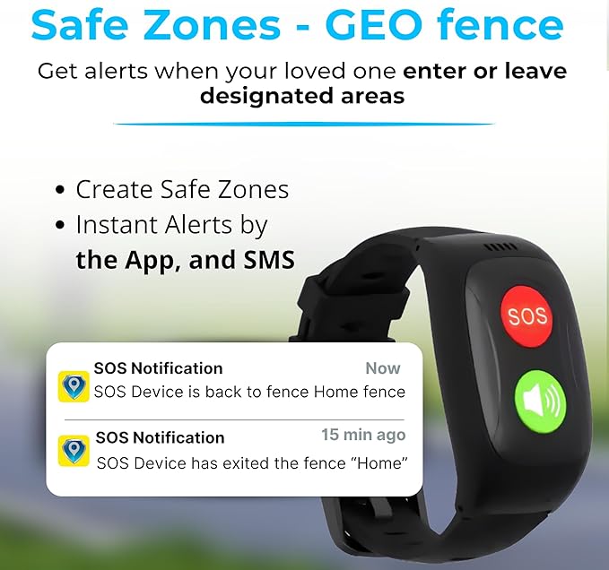 SecuLife SOS Wristband, Fall Detection, GPS Safety Bracelet - Image 6