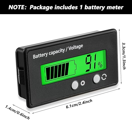 DC 12V 24V 36V 48V 60V 72V 84V Golf Cart Battery Meter - Image 2