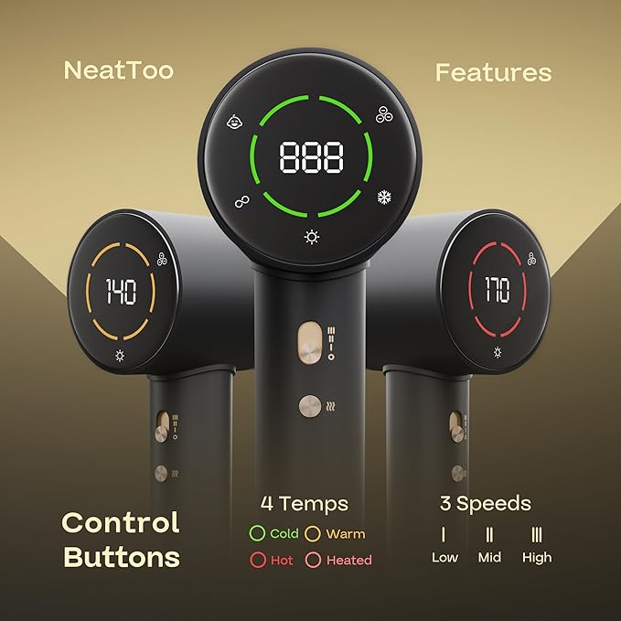 NeatToo Turbo Pro Hair Dryer | 3 Speed Settings - Image 2