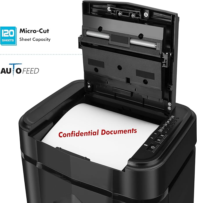 Aurora High Security 120-Sheet Auto Feed Micro-Cut Paper and Credit Card - Image 2