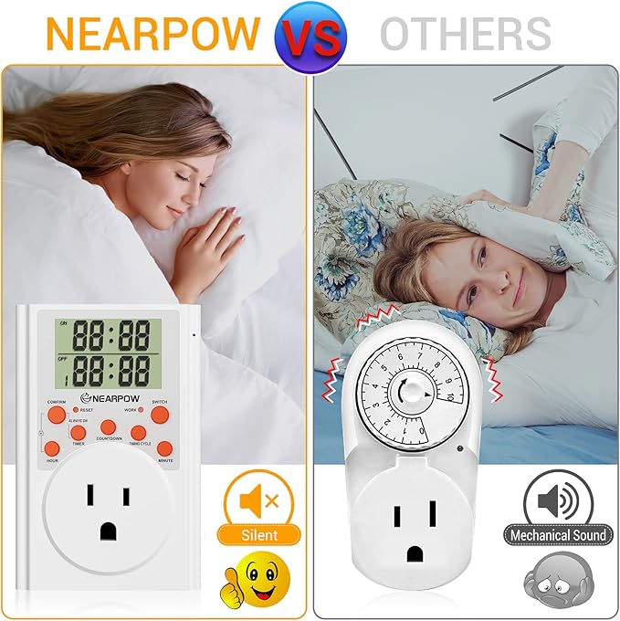 Timer Outlet, Nearpow Multifunctional Infinite Cycle Programmable Plug-in - Image 10