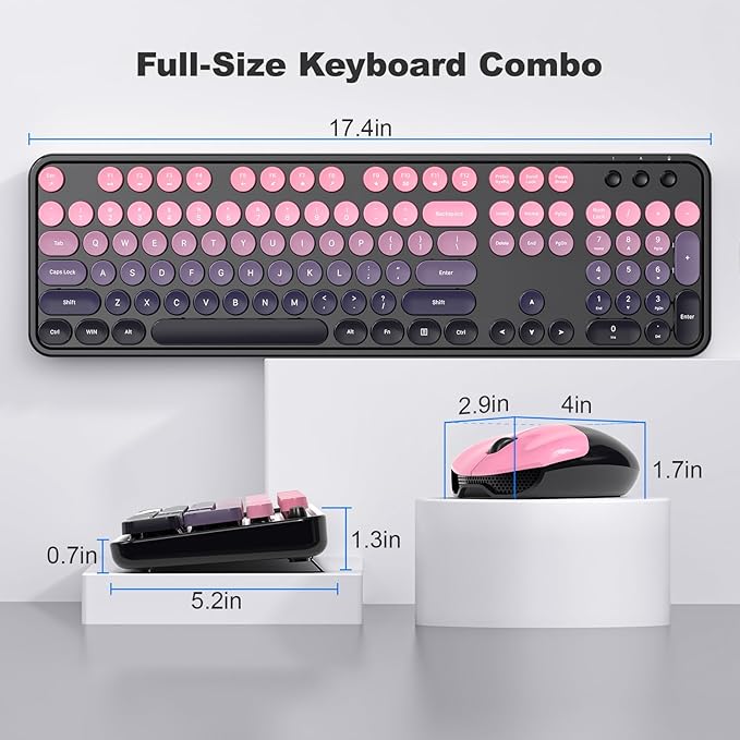 MOFII Wireless Keyboard and Mouse Combo, Full Size 2.4G Plug and Play - Image 7