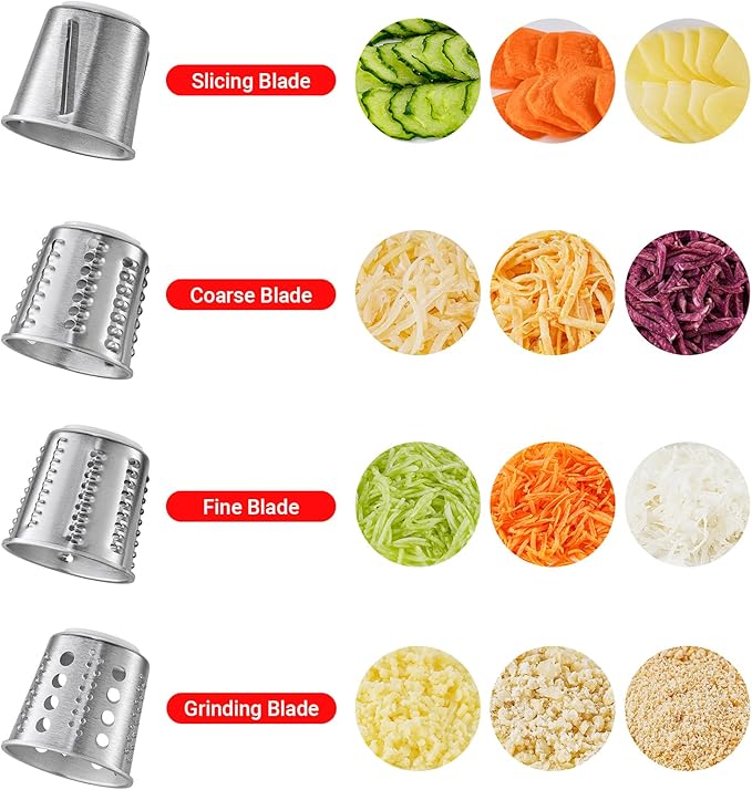 Slicer & Shredder Attachment for Kitchen Aid Stand Mixers, - Image 4