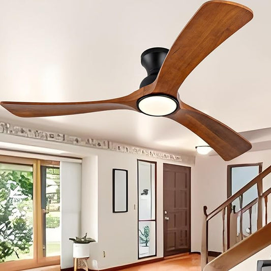 52 Inch Ceiling Fans with Lights and Remote Control, Flush Mount Low Profile by Unknown