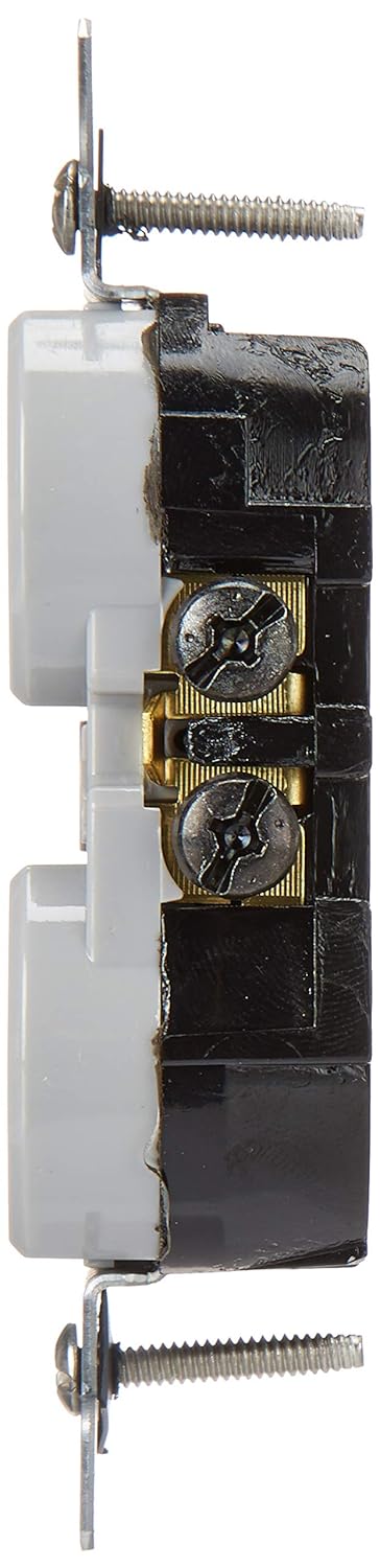 Leviton 15 Amp, 125 Volt, Weather and Tamper Resistant, Duplex Receptacle, Grounding, Side and Quickwire, W5320-T0G, Gray