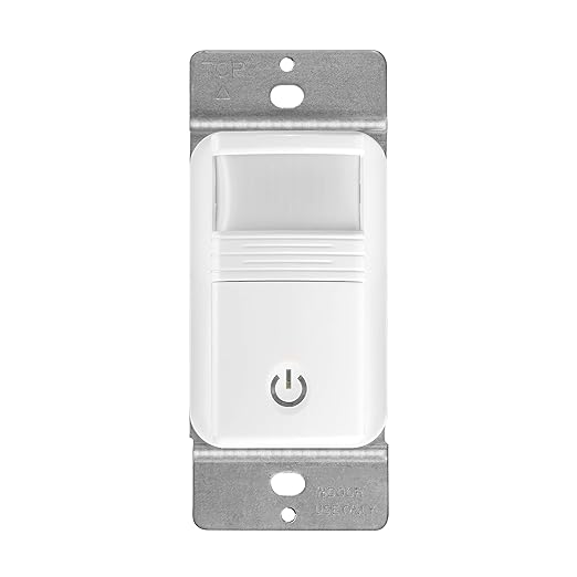 Maxxima Occupancy Vacancy Motion Sensor PIR Wall Switch, 3-Way or Single Pole - Image 2