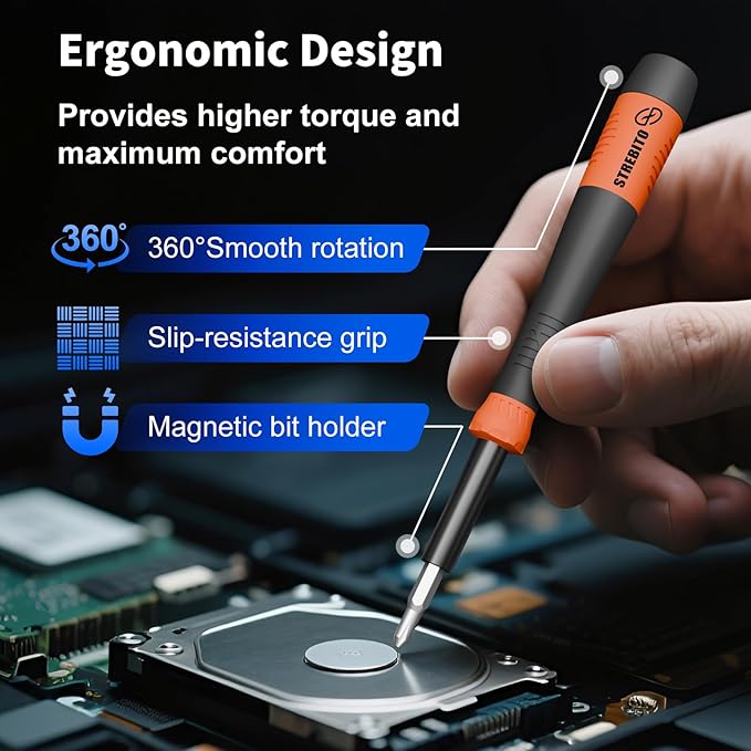 STREBITO Precision Screwdriver Set 64 in 1 Small Screwdriver Set - Image 3
