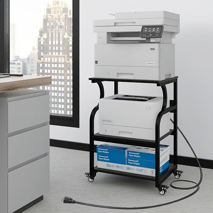 Natwind Large Printer Stand, 3 Tier Rolling Printer Cart by Natwind