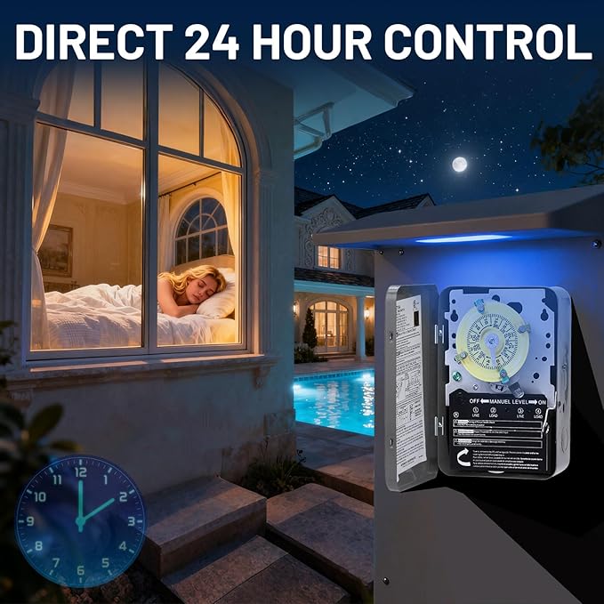 T104M Mechanical Time Switch, 208-277V AC 40A DPST, 24-Hour Dial - Image 7