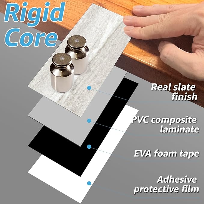 Art3d 102-Piece Faux Stone Peel and Stick Backsplash Tile, Waterproof Thick PVC - Image 6