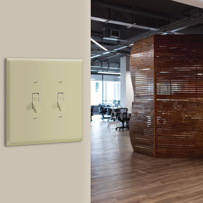 ENERLITES Double Toggle Switch Cover, Two Gang Light Switch Wall Plate - Image 8