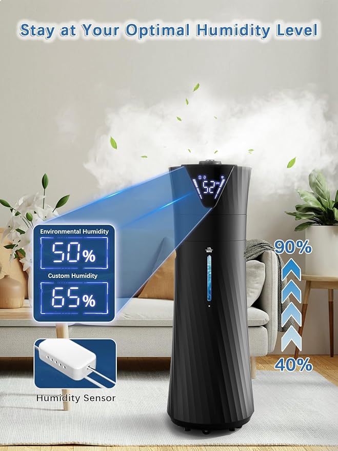 MONISEN 17L/4.5Gal Humidifier Large Room, Smart Quiet Ultrasonic Cool Mist - Image 5
