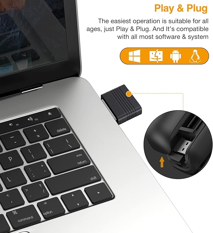 Presentation Remote with Air Mouse Function, Wireless Presenter Clicker RF - Image 5