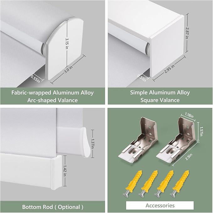 Zshine Motorized Blackout Window Blinds Customize Width Remote Control Wireless - Image 5