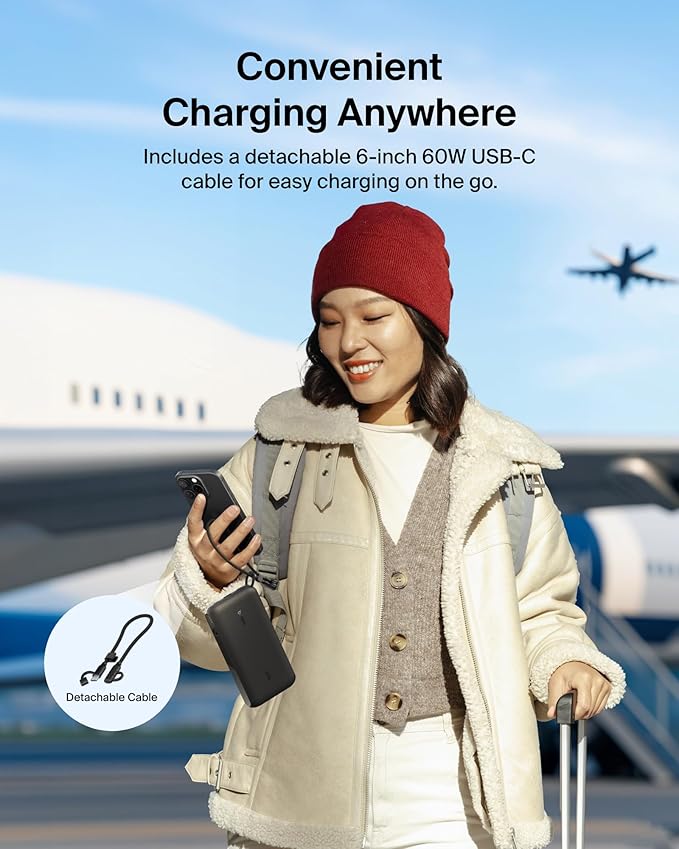 Belkin Portable Charger, USB-C Power Bank 20, 000mAh w/ 2X USB-C Ports & 1x A - Image 5