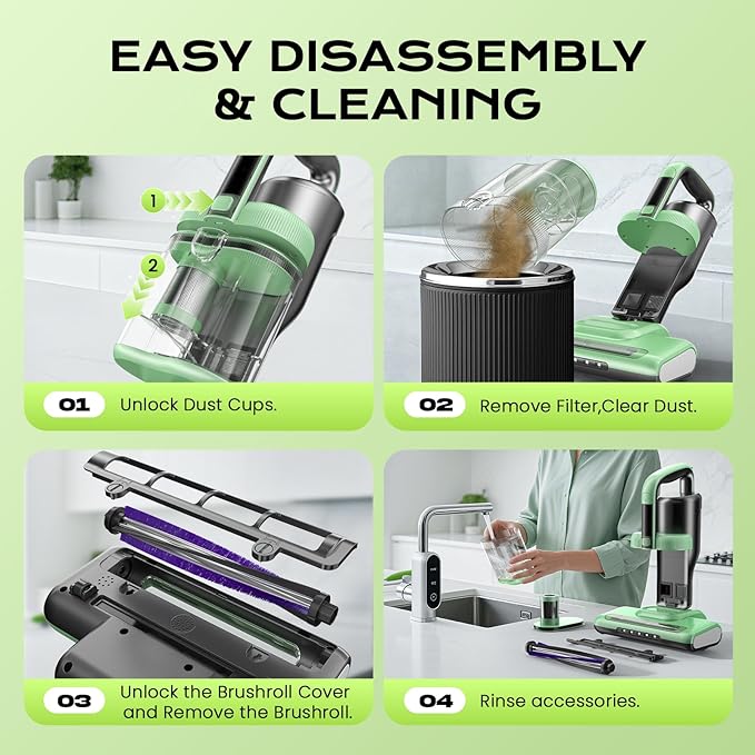 MYUAKO Mattress Vacuum Cleaner Bed Vacuum Versatile Handheld Vacuums - Image 6