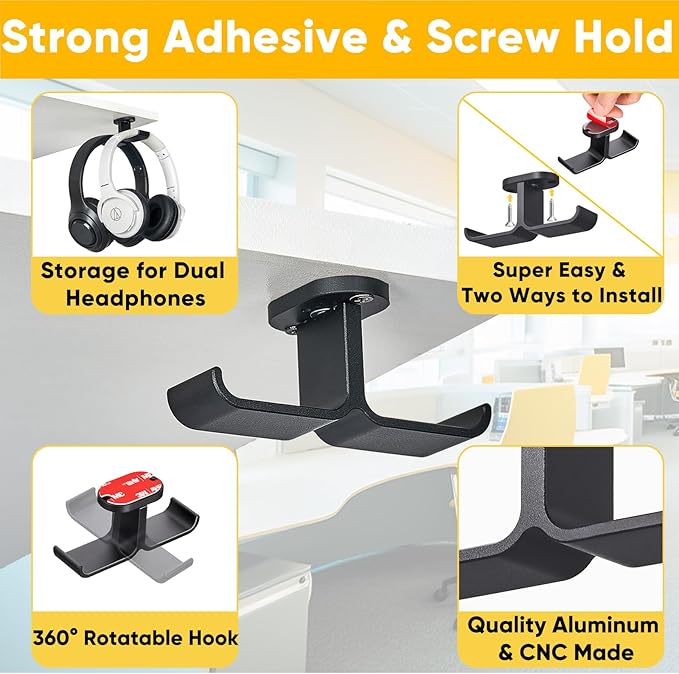 Under Desk Headphone Hanger - Image 2