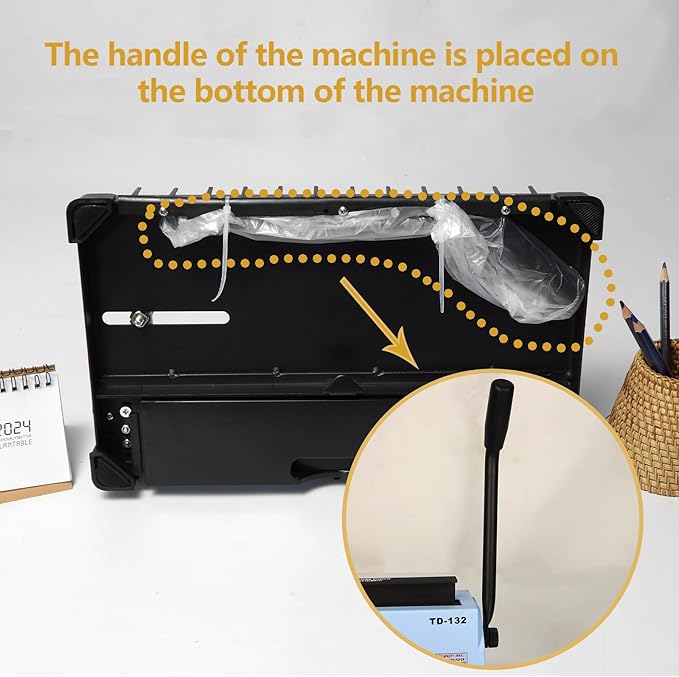 Rayson TD-132 Wire Binding Machine, 32-Hole Spiral Coil Binder, 3:1 Pitch - Image 4