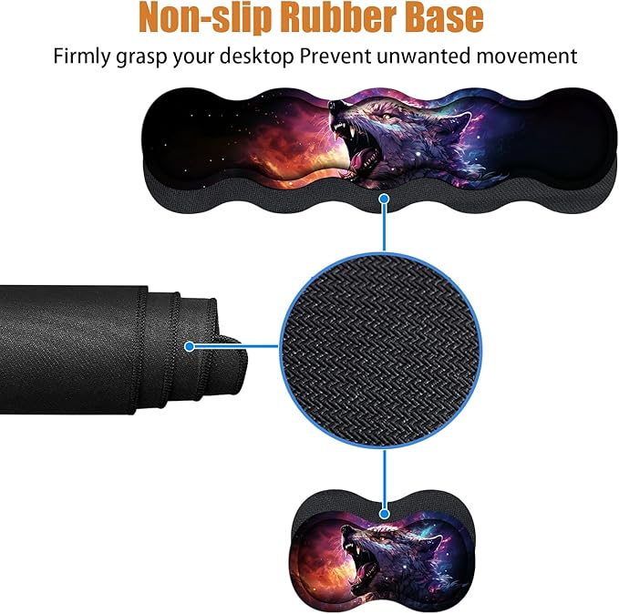 4 in 1 Ergonomic Keyboard Wrist Rest & Mouse Pad Wrist Rest Set, Large XXL - Image 4