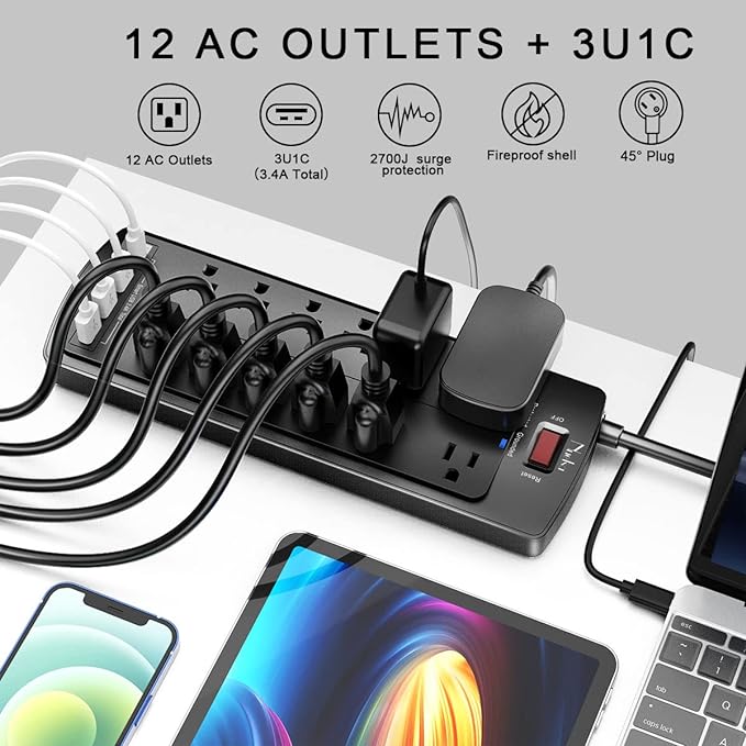 Power Strip, Nuetsa Surge Protector - Image 2