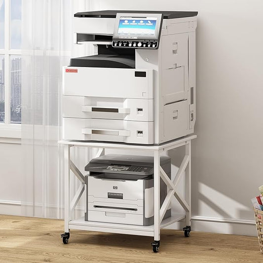 Fannova 23.6 x 23.6 Inches Large Printer Stand, 2 Tier Square Printer Table by Fannova