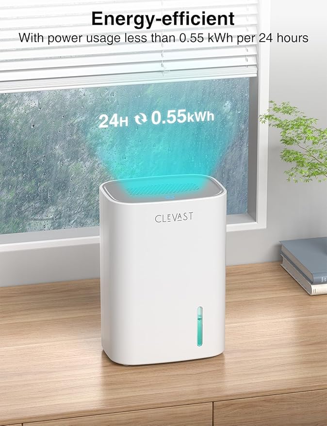CLEVAST Small Dehumidifier for Home, 30oz Mini Quiet Dehumidifier for Bathroom - Image 5