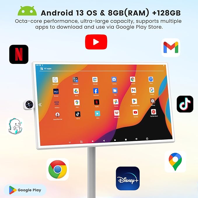 BIGASUO 32-Inch Portable Smart Screen 1080p Portable Monitor - Image 3