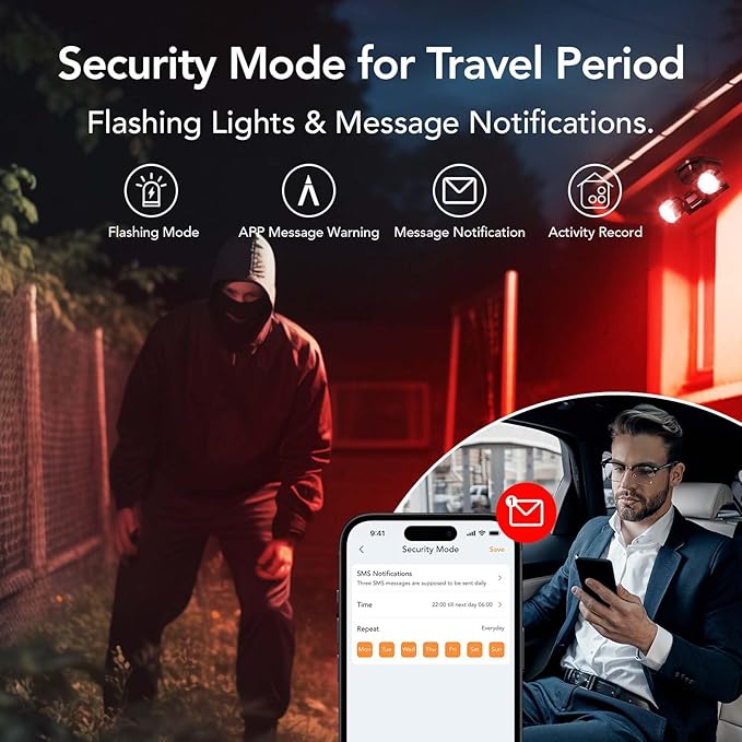OREiN Motion Sensor Outdoor Lights, AC Smart WiFi Flood Lights Outdoor Connect - Image 6