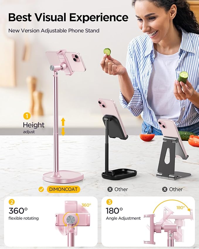 DIMONCOAT Cell Phone Stand for Desk, Stocking Stuffers Gifts for Teens Girls - Image 2