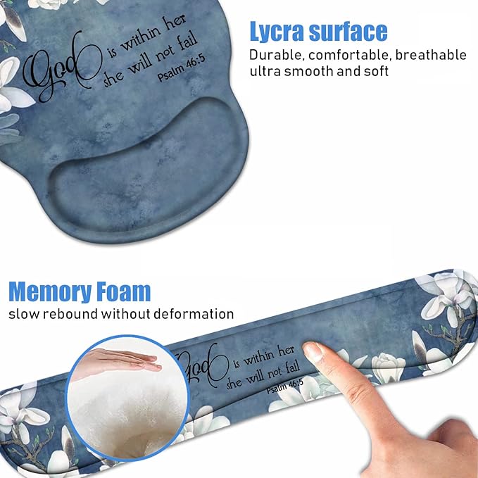Keyboard Wrist Rest + Mouse Pad Wrist Support Set - Image 5