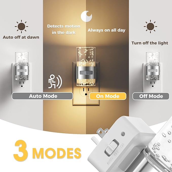 L LOHAS LED Motion Sensor Night Light, Dimmable Night Lights Plug into Wall - Image 3