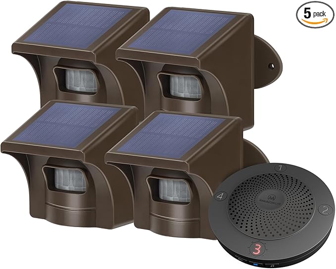 eMACROS Solar Wireless Driveway Alarm — 1/2 Mile Long Range Motion Sensor by eMACROS