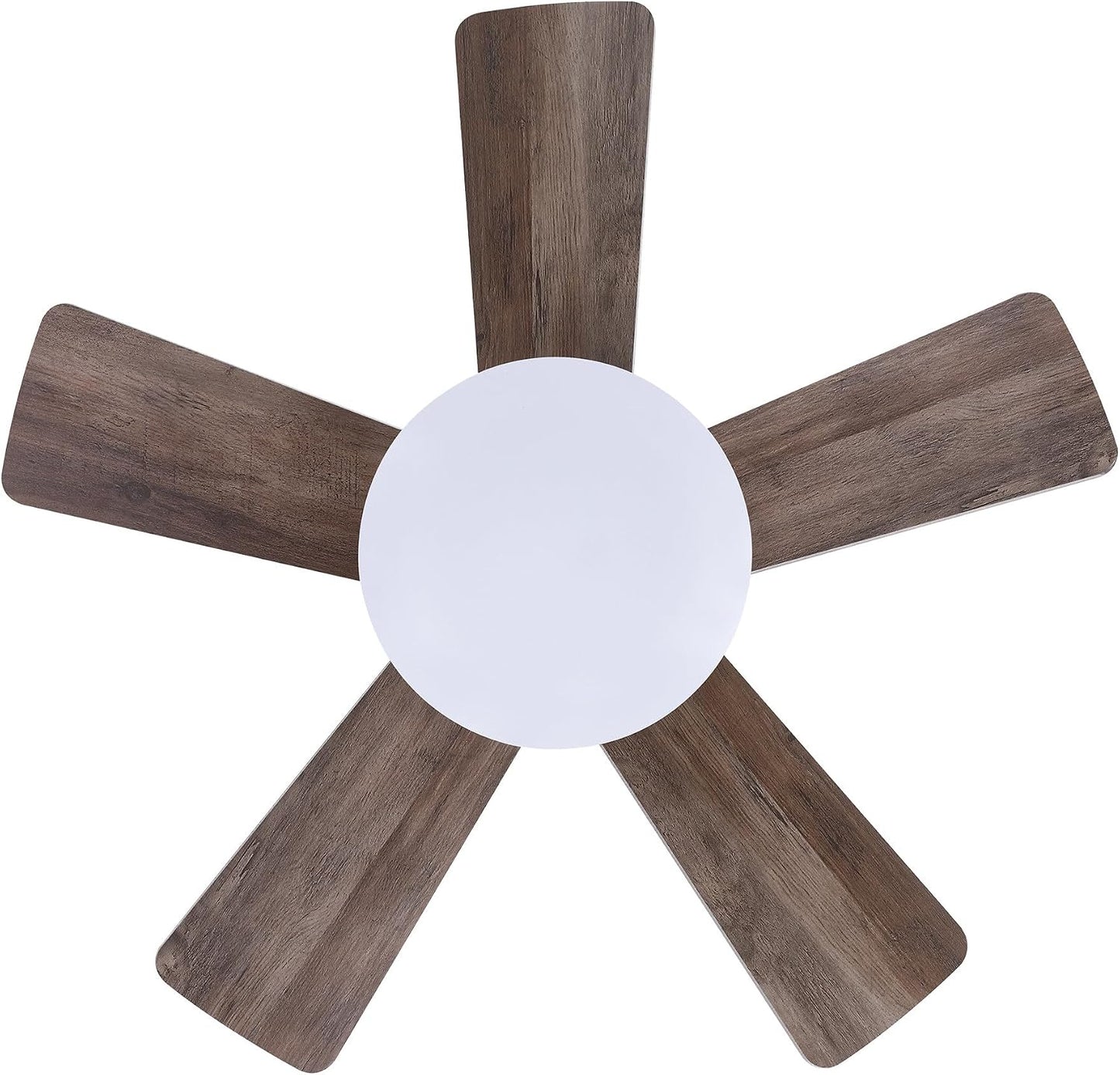 24" Flush Mount Ceiling Fan with Light and Remote, Small Ceiling Fan for Bedroom Kitchen Porch, Reversible Motor, Hugger Low Profile Fan with 3000K LED Light，Gunmetal Brown