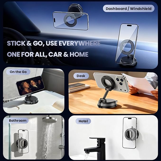 360° Adjustable Magnetic Phone Holder for, iPhone 17 Pro Max, Air Plus & More | - Image 4