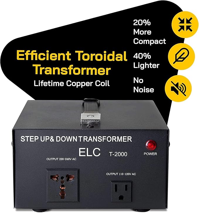 ELC T Series 2000+ Watt Voltage Converter Transformer - Image 3
