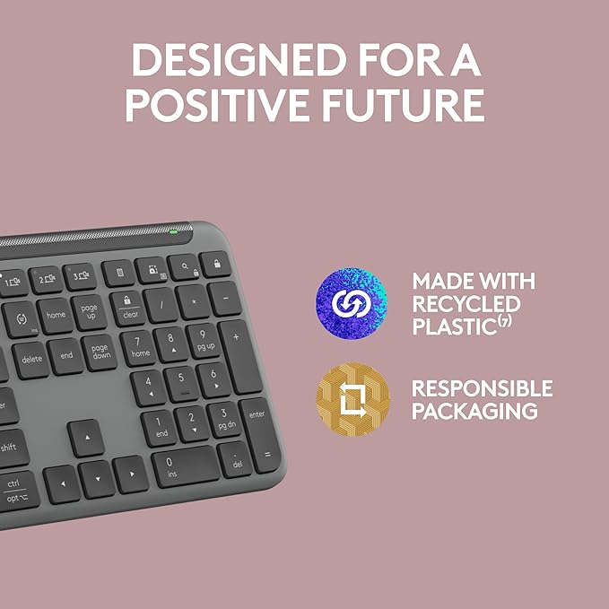 Logitech Signature Slim K950 Wireless Keyboard, Sleek Design, Switch Typing - Image 11