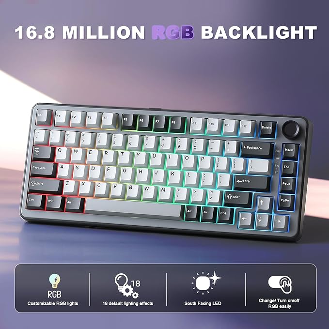 YUNZII B75 PRO Wireless Mechanical Keyboard, 75% Layout - Image 7