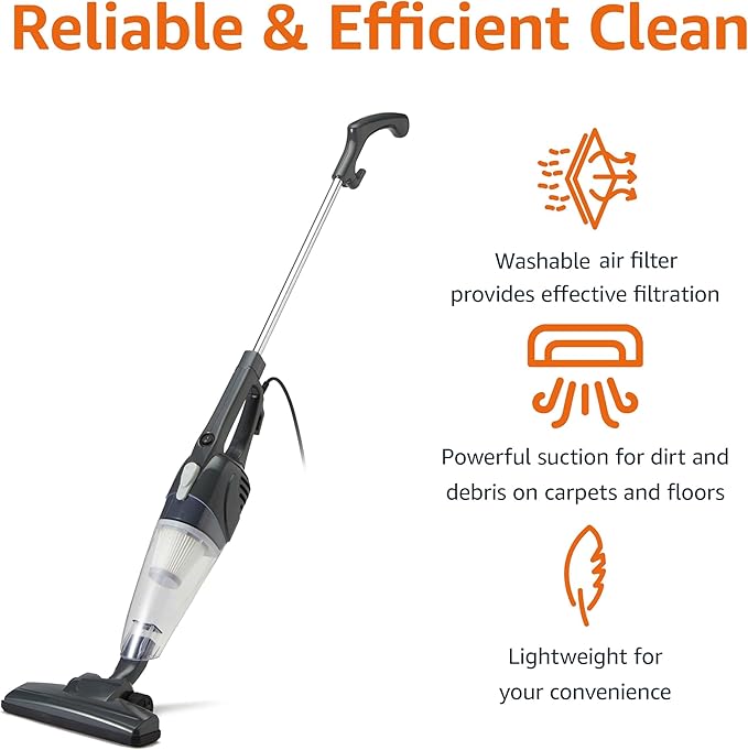 Amazon Basics 2-in-1 Corded Stick Vacuum Cleaner, Convertible to Handheld - Image 3