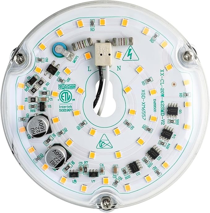 HAOLEDI 4'' 20W LED Ceiling Fan Light Retrofit Kit, Ceiling Light Replacement by HAOLEDI