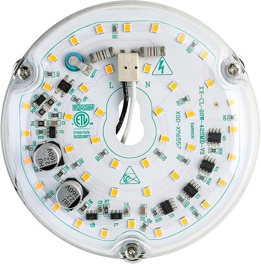 HAOLEDI 4'' 20W LED Ceiling Fan Light Retrofit Kit, Ceiling Light Replacement by HAOLEDI