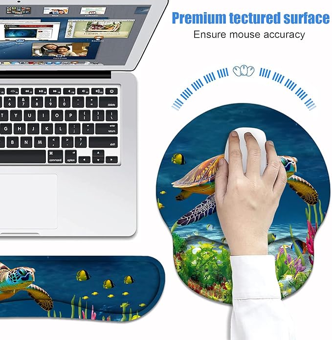 Keyboard Wrist Rest + Mouse Pad Wrist Support Set - Image 4