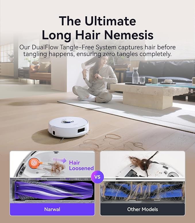 NARWAL Freo Pro Robot Vacuum and Mop Combo, Tangle Free Robot Mop, 8500Pa - Image 3
