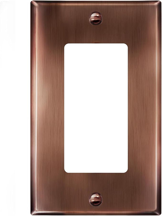 ENERLITES Decorator Switch or Outlet Metal Wall Plate, Stainless Steel Outlet by Enerlites