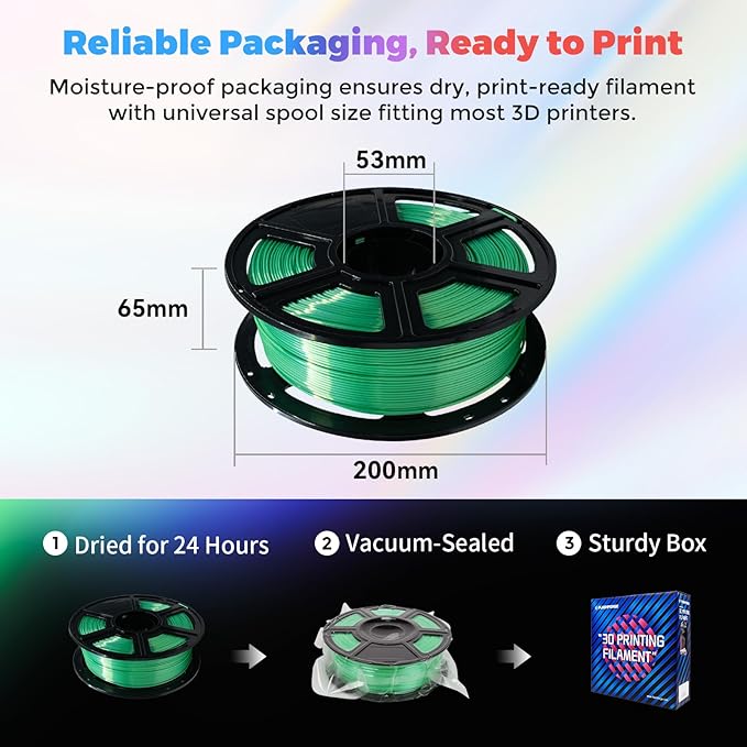 Flashforge 3D Printer Filament Silk PLA 1.75mm 1kg Spool-Dimensional Accuracy - Image 7