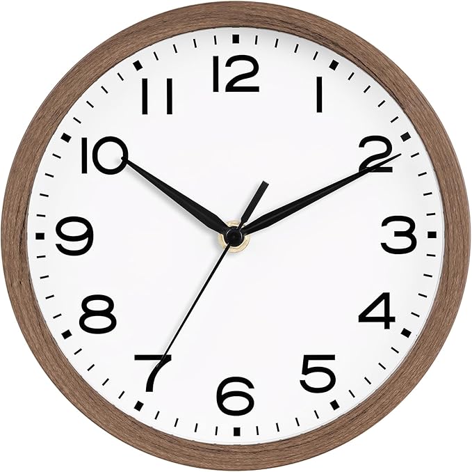 AKCISOT Wall Clock, Modern Small Wall Clocks Battery Operated 8 Inch, Silent by Akcisot