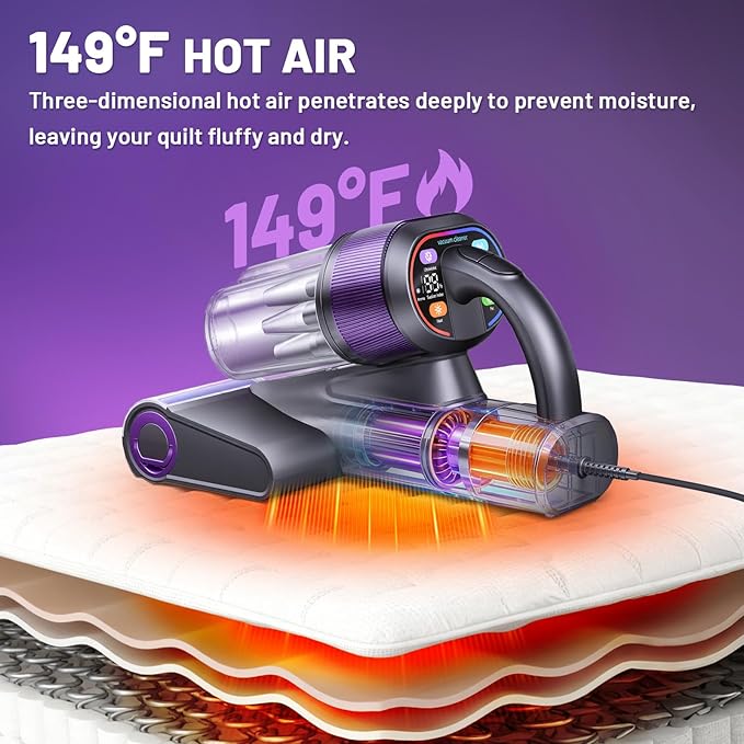 LED Display Mattress Vacuum Cleaner, 18Kpa Bed Vacuum Cleaner - Image 5