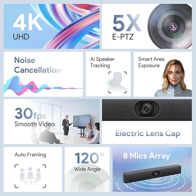Yealink UVC40 E2 and Expansion Mic HD Video and Audio Conferencing System Bundle - Image 2