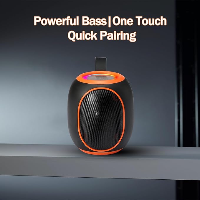 Portable Bluetooth Speaker – 8W HD audio quality, TWS stereo pairing, LED light - Image 6
