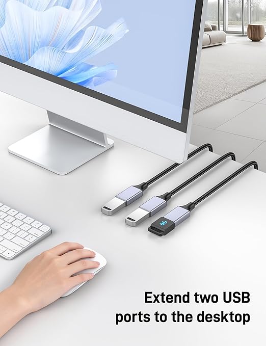 KAYQINHO USB Y Splitter, 3.3FT USB A Male to 3 Female Extension Cable, USB - Image 6